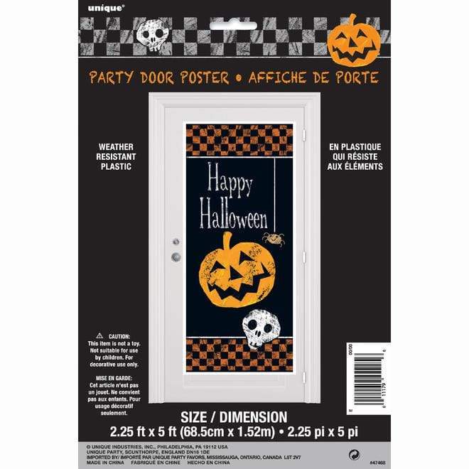 Unique Party Supplies Happy Halloween Door Poster
