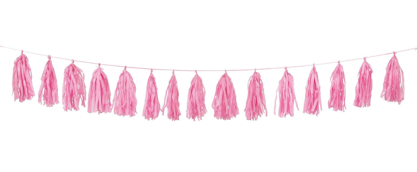 Unique Party Supplies Hot Pink 9-Foot Tassel Garland