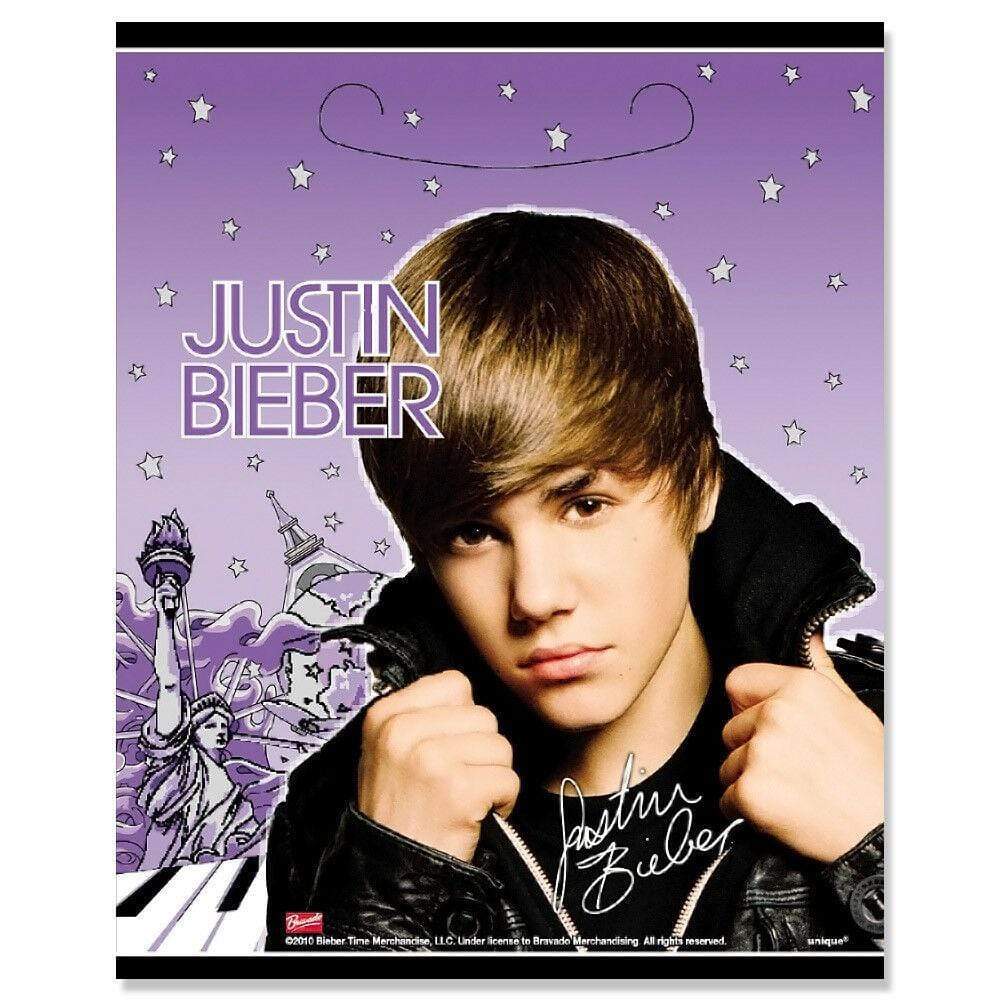 Unique Party Supplies Justin Bieber Goody Bag Loot Bags (set of 8)