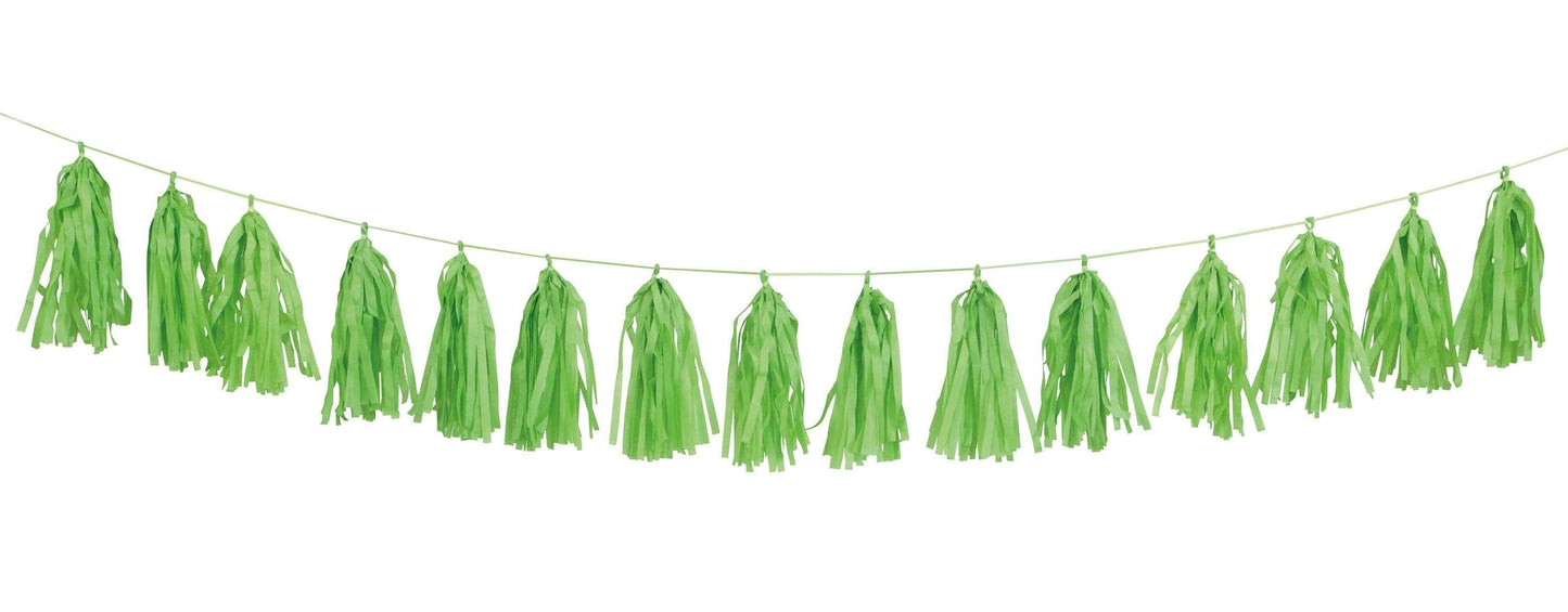 Unique Party Supplies Lime Green 9-Foot Tassel Garland