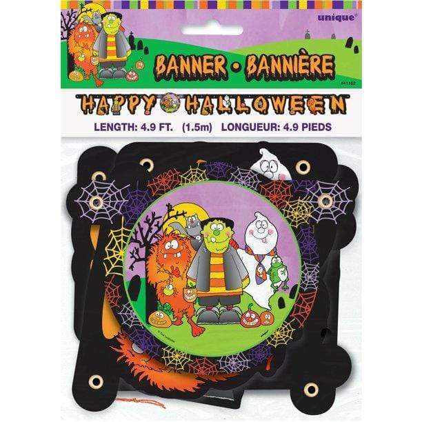 Unique Party Supplies Little Monsters Happy Halloween Banner