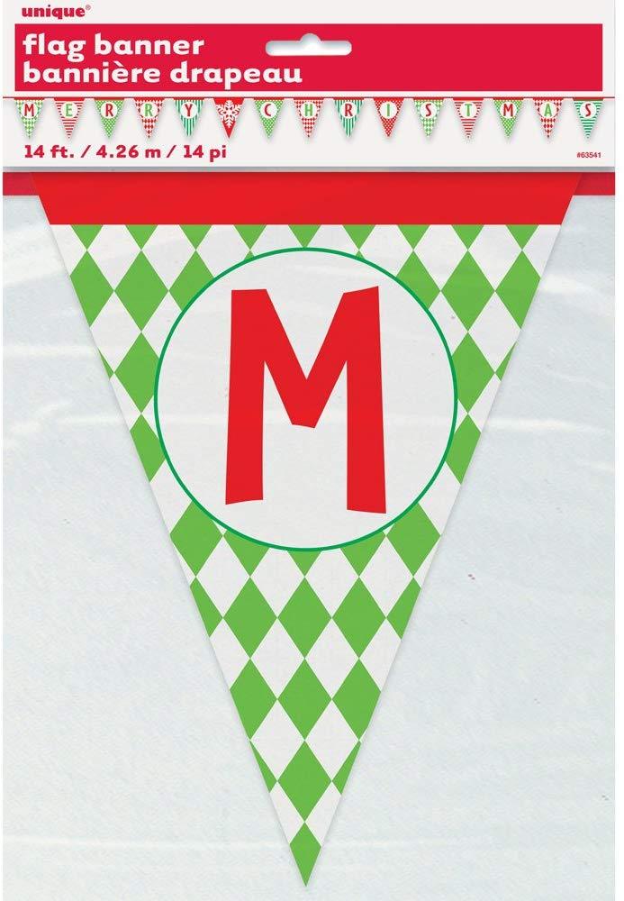 Unique Party Supplies Merry Christmas 14' Flag Banner