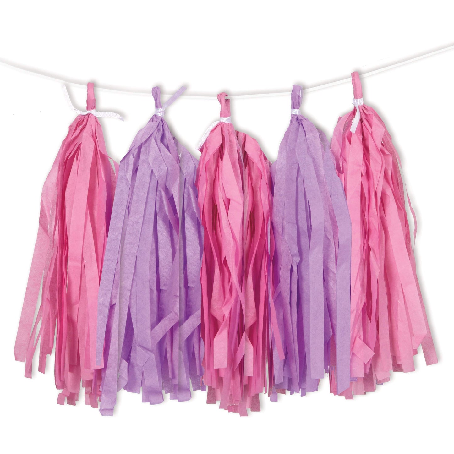 Unique Party Supplies Pink & Purple 9-Foot Tassel Garland