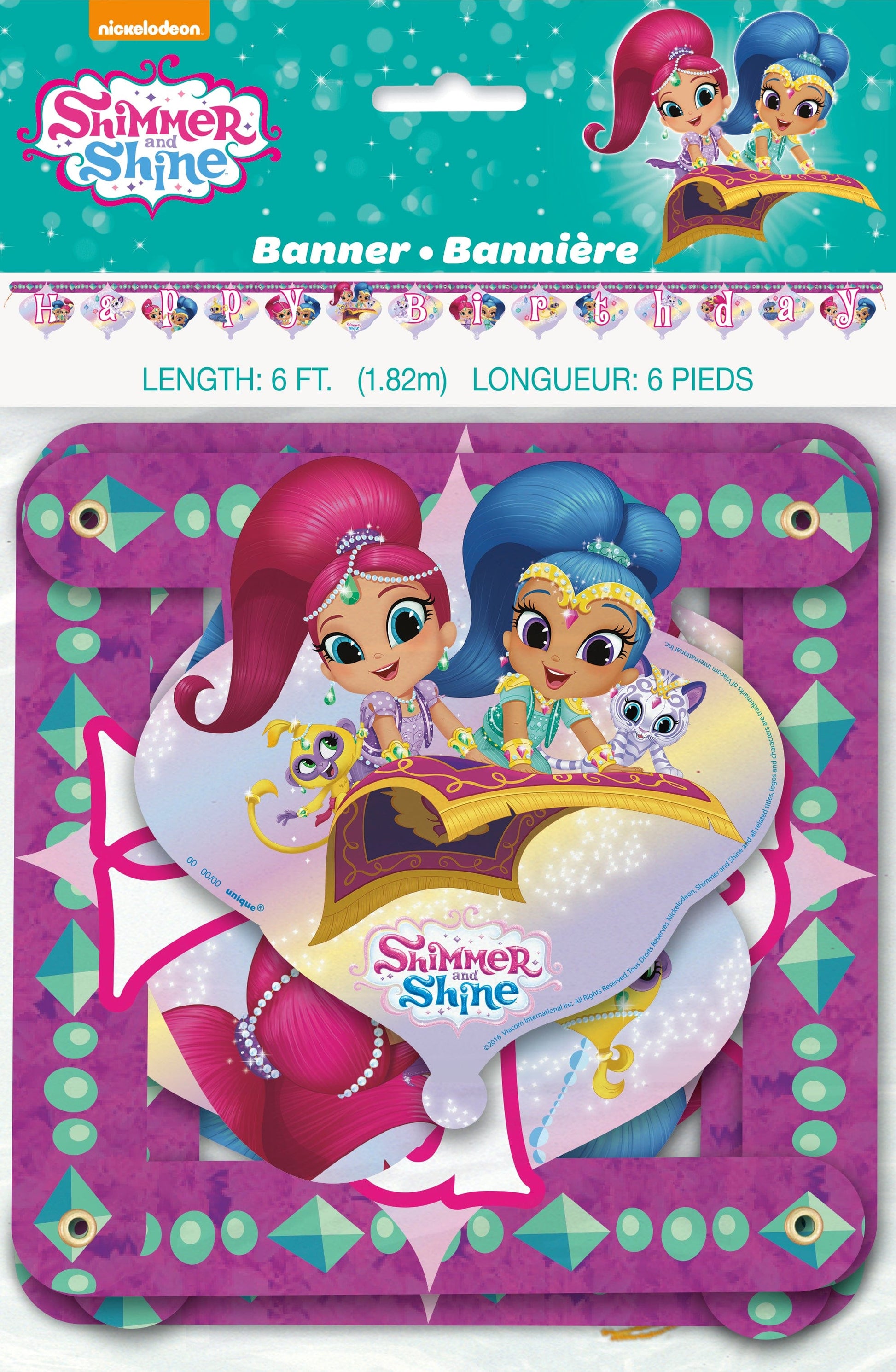 Unique Party Supplies Shimmer & Shine Jtd Banner