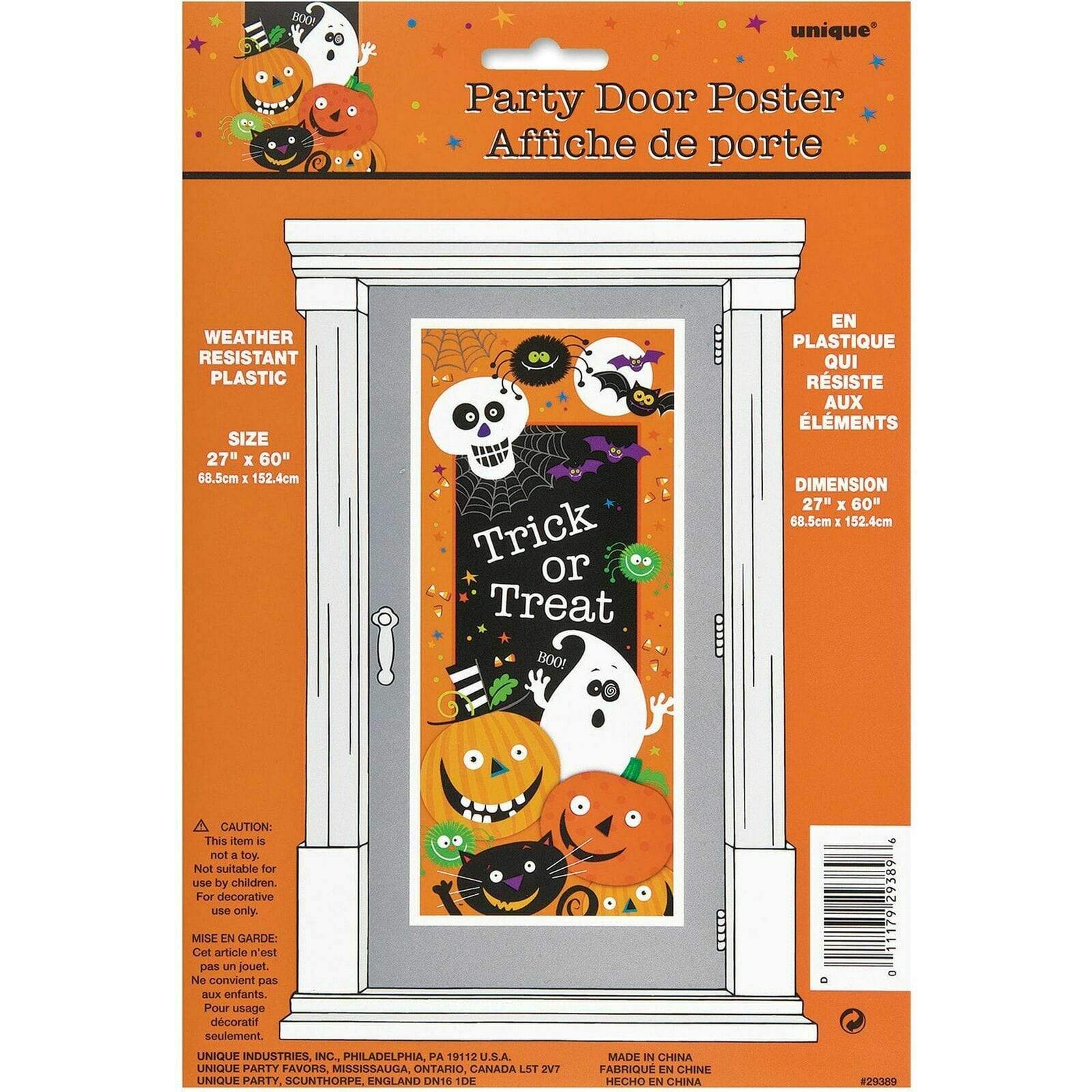 Unique Party Supplies Spooky Smiles Door Poster