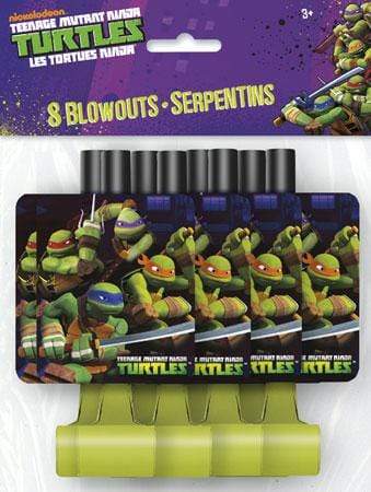Unique Party Supplies Teenage Mutant Ninja Turtles Blowouts (8 count)