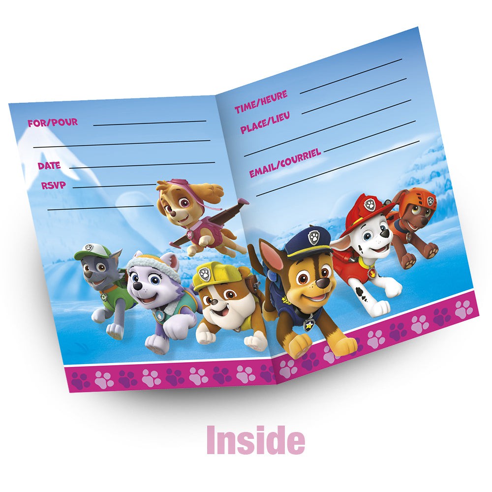 Paw Patrol Girl Invitations (8 Pk)