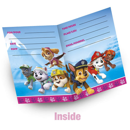 Paw Patrol Girl Invitations (8 Pk)