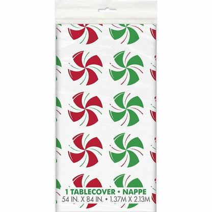 Unique Peppermint Christmas Tablecover