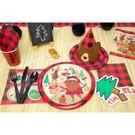 Unique Plaid Lumberjack Plates 9″ (8 count)