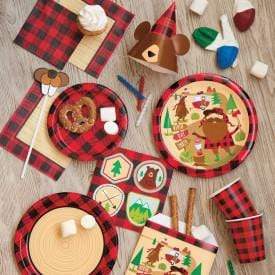 Unique Plaid Lumberjack Plates 9″ (8 count)