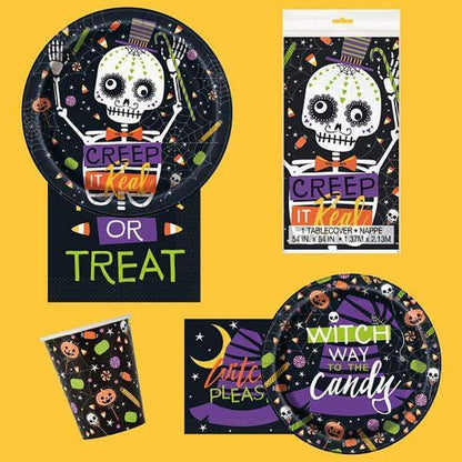 Unique Skeleton Trick or Treat Plates 7″ (8 count)