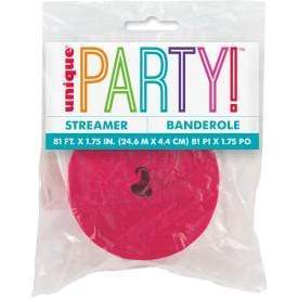 Unique Streamer - Hot Pink 81′x 1.75 ″