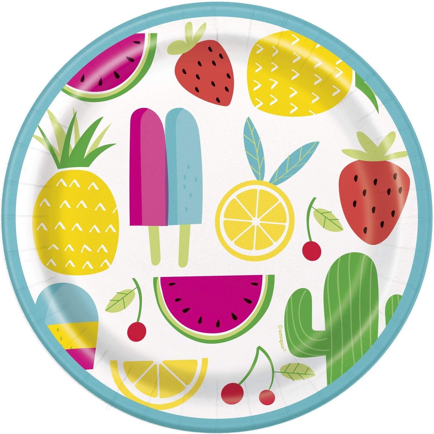 Unique Sweet & Succulent Summer Plates 7″ (8 count)