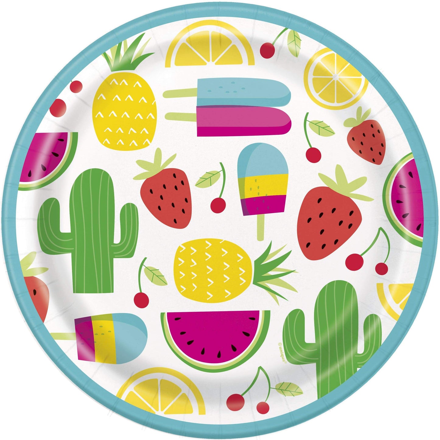 Unique Sweet & Succulent Summer Plates 9″ (8 count)