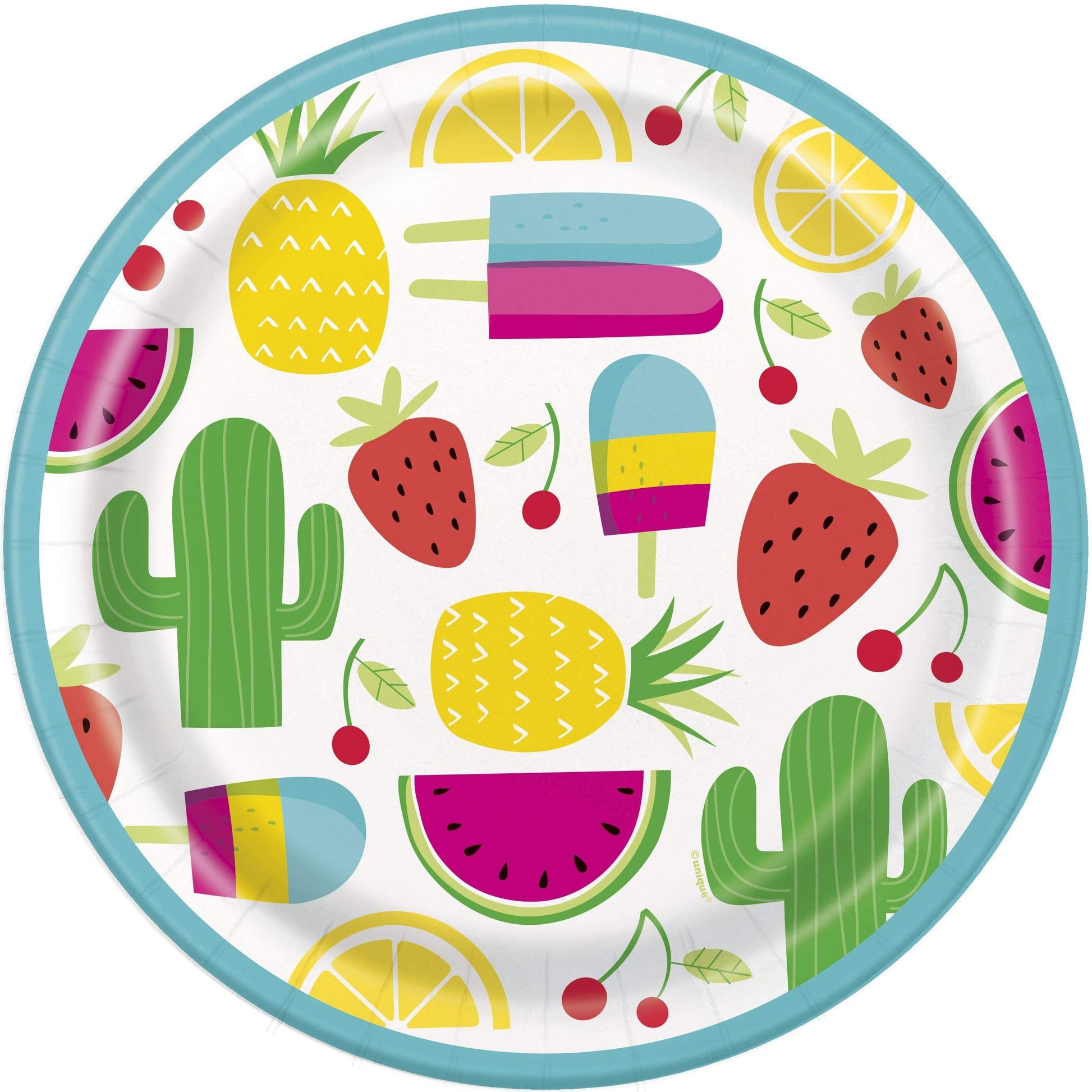 Unique Sweet & Succulent Summer Plates 9″ (8 count)
