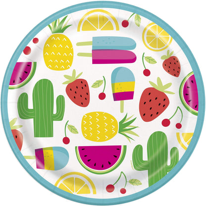 Unique Sweet & Succulent Summer Plates 9″ (8 count)