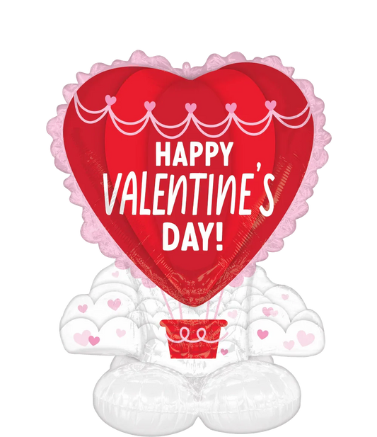 Valentine's Hot Air Balloon AirLoonz 49″ Foil Balloon by Anagram from Instaballoons