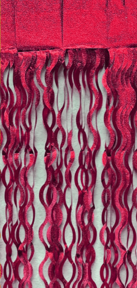 Wave Foil Door Curtains - Winner Party