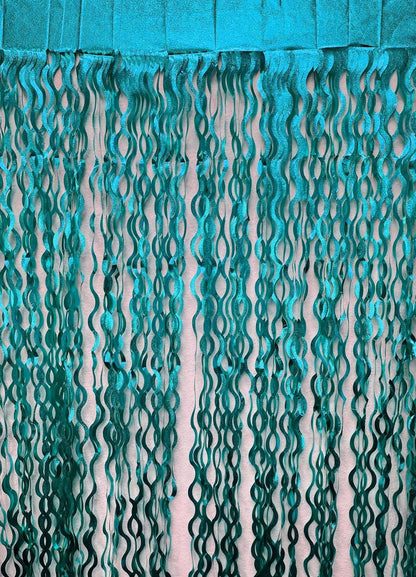 Wave Foil Door Curtains - Winner Party
