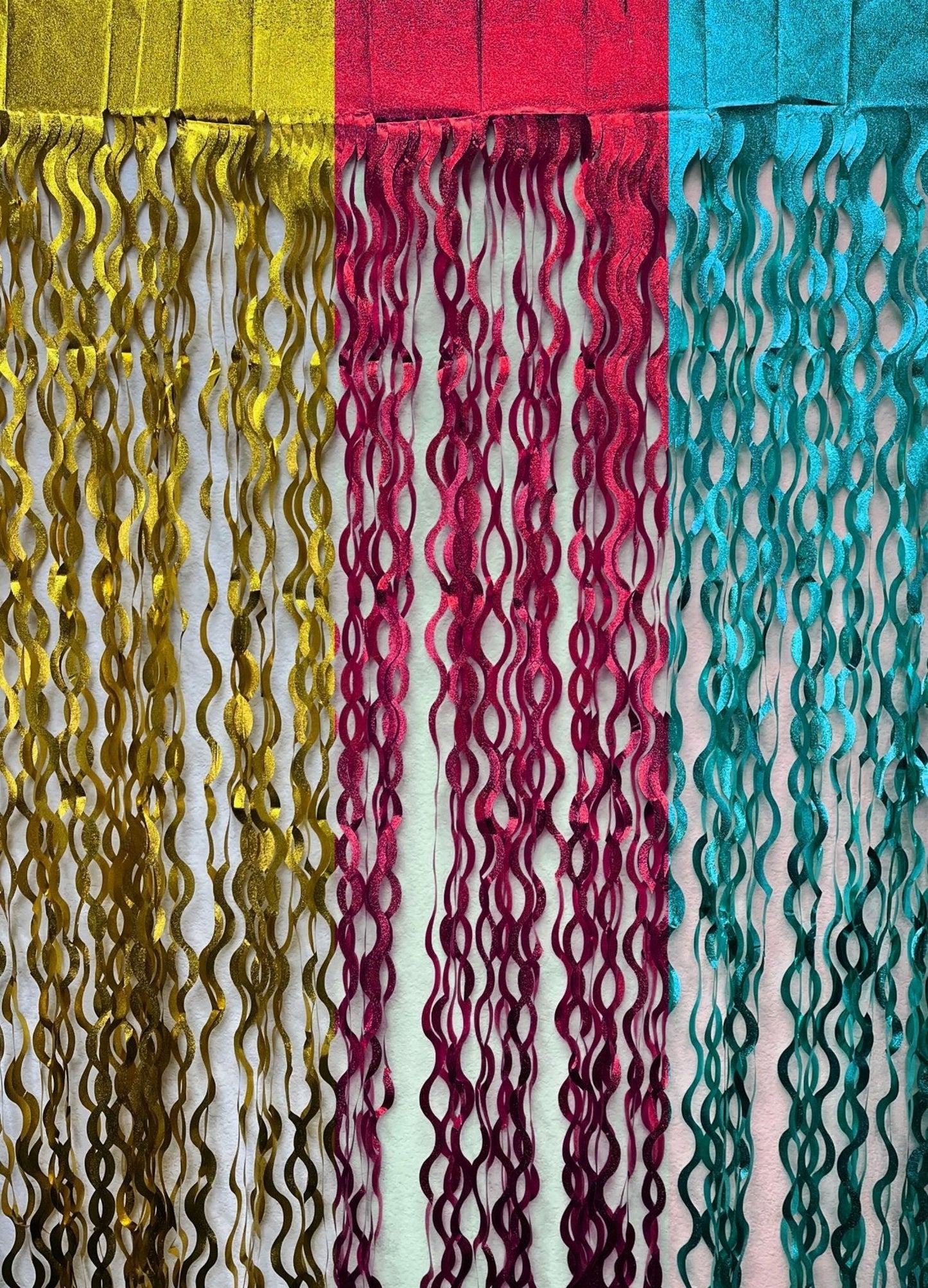 Wave Foil Door Curtains - Winner Party