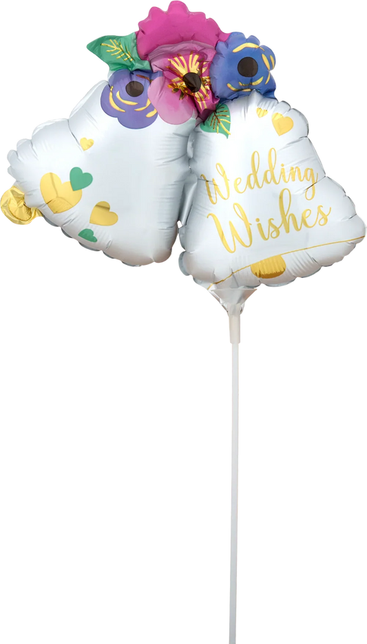 Wedding Bells Mini Shape (Requires heat-sealing) 11″ Foil Balloon by Anagram from Instaballoons