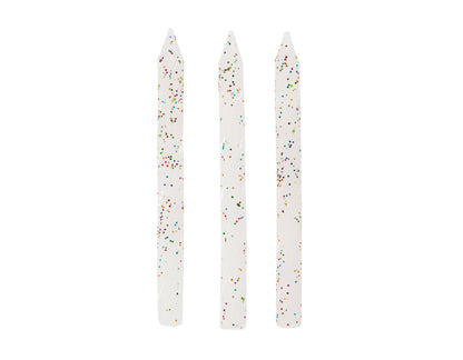 White and Glitter Spiral Birthday Candles by Unique from Instaballoons