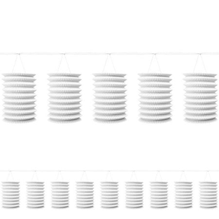 White Paper Lantern Garland 12ft - Amscan