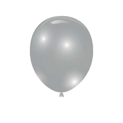 Chrome Silver 12″ Latex Balloons (50)