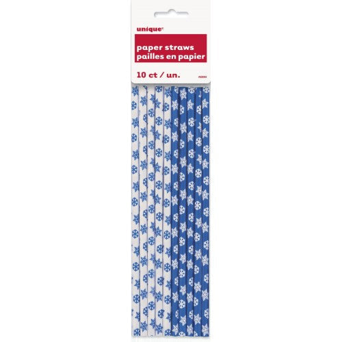 Winter Snowflakes Paper Straws by Unique from Instaballoons