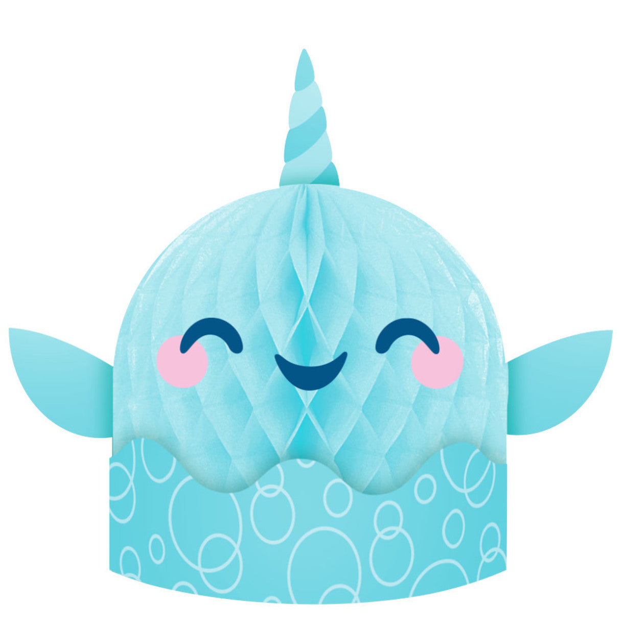 Happy Narwhal Honeycomb Centerpiece